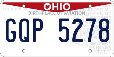 OH license plate GQP5278