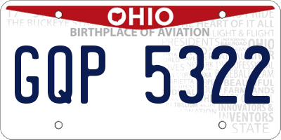 OH license plate GQP5322