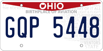 OH license plate GQP5448
