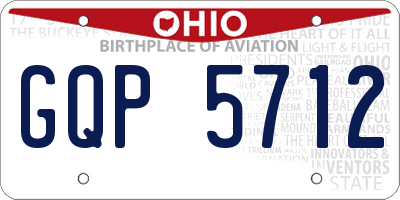 OH license plate GQP5712