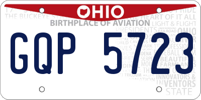 OH license plate GQP5723