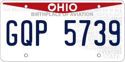 OH license plate GQP5739