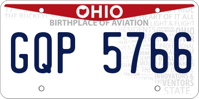 OH license plate GQP5766