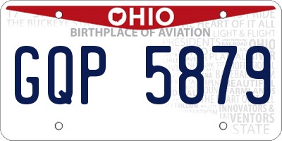 OH license plate GQP5879