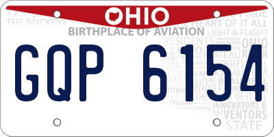 OH license plate GQP6154