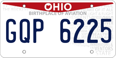 OH license plate GQP6225