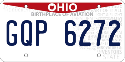 OH license plate GQP6272