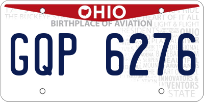 OH license plate GQP6276