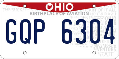 OH license plate GQP6304