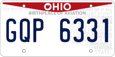 OH license plate GQP6331