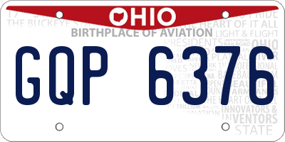 OH license plate GQP6376