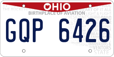 OH license plate GQP6426