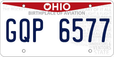 OH license plate GQP6577