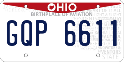 OH license plate GQP6611