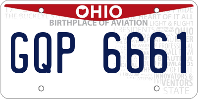OH license plate GQP6661