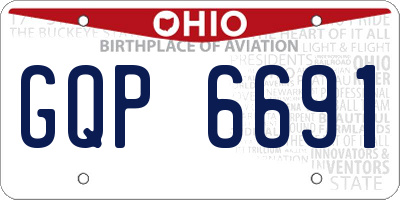 OH license plate GQP6691