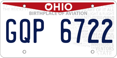 OH license plate GQP6722