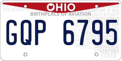 OH license plate GQP6795