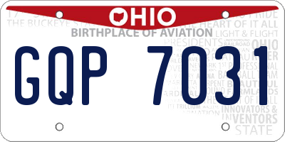 OH license plate GQP7031