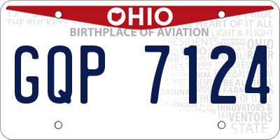 OH license plate GQP7124