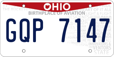 OH license plate GQP7147