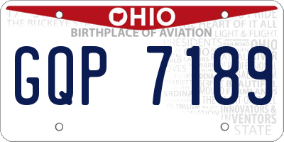 OH license plate GQP7189