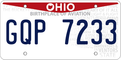 OH license plate GQP7233