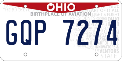 OH license plate GQP7274