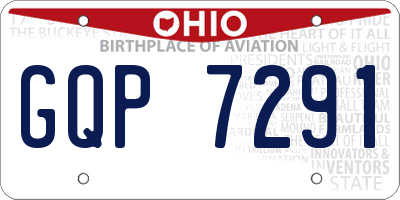 OH license plate GQP7291