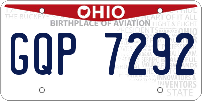 OH license plate GQP7292