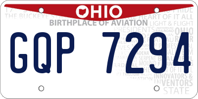 OH license plate GQP7294