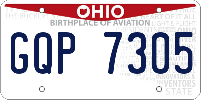 OH license plate GQP7305