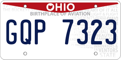 OH license plate GQP7323