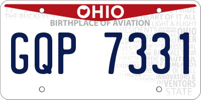 OH license plate GQP7331