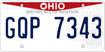 OH license plate GQP7343