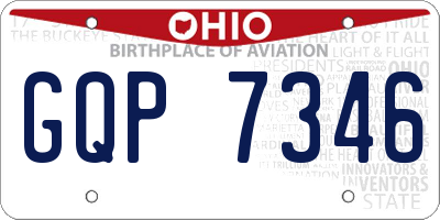 OH license plate GQP7346