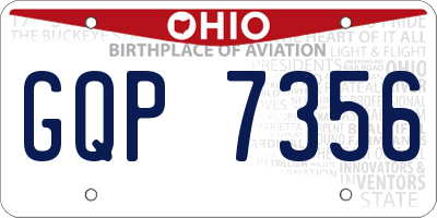 OH license plate GQP7356