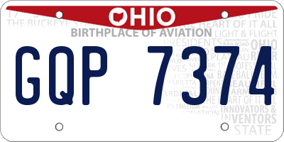 OH license plate GQP7374