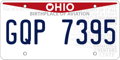 OH license plate GQP7395