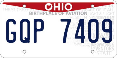 OH license plate GQP7409