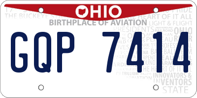 OH license plate GQP7414