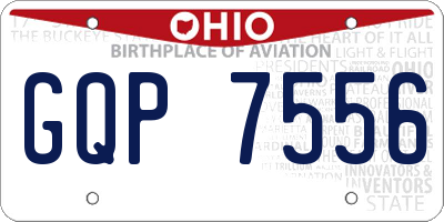 OH license plate GQP7556