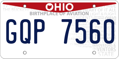 OH license plate GQP7560
