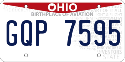 OH license plate GQP7595