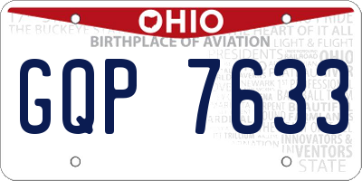 OH license plate GQP7633