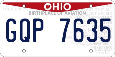 OH license plate GQP7635