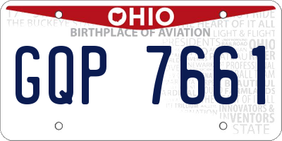 OH license plate GQP7661