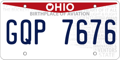 OH license plate GQP7676