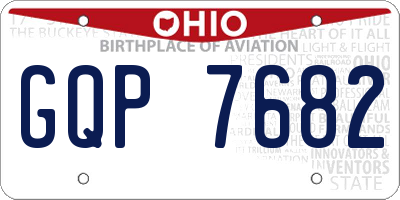 OH license plate GQP7682