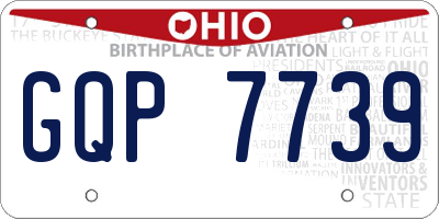 OH license plate GQP7739